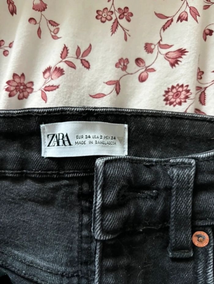 Jean taille haute noir zara - photo numéro 3