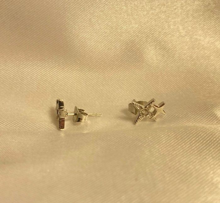 Boucles d’oreilles étoile acier inoxydable - photo numéro 2