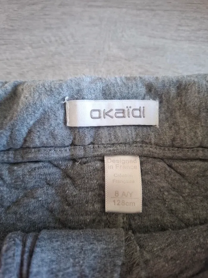 Jupe courte grise taille 8 ans obaibi - photo numéro 3