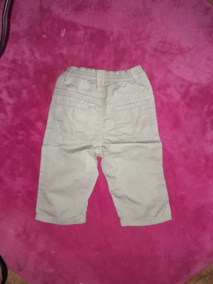 Obaibi pantalon léger beige taille 6 mois - photo numéro 2