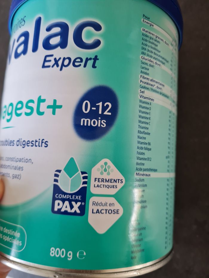 Lait infantile 0-12mois Novagest + Novalac