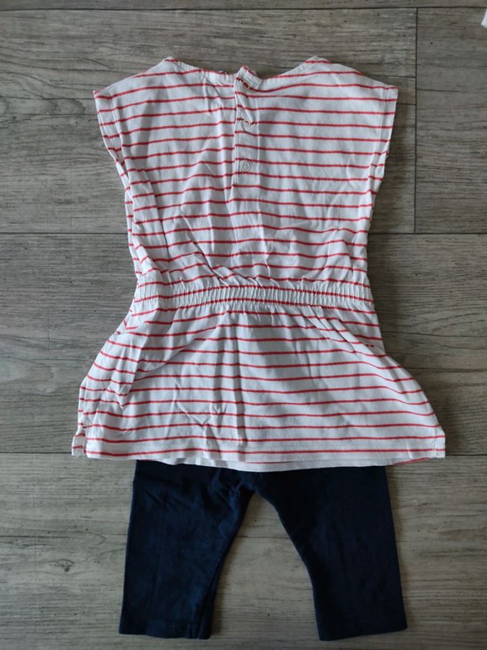 Robe + legging Kiabi taille 12 mois - photo numéro 2