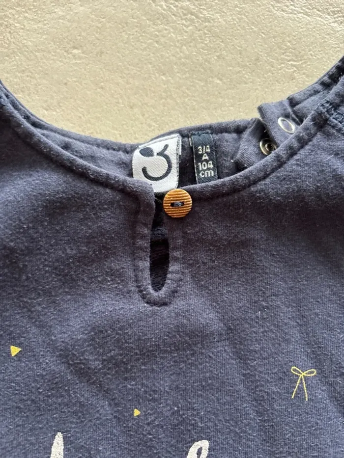 Tunique sweat 3 pommes 3/4 ans - photo numéro 2