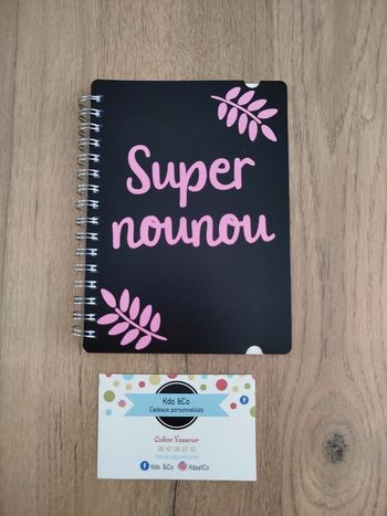 Carnet spirales super nounou idée cadeau assistante maternelle