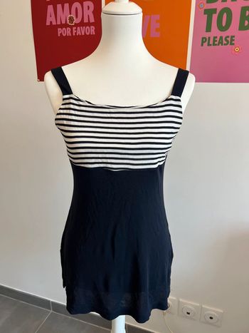Marinière Bleu Marine à Bretelles 1 2 3 taille 40