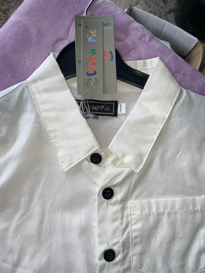Chemise garçon taille 2 ans 24 mois , neuf , événement cérémonie baptême mariage - photo numéro 2