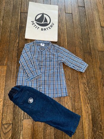 Chemise et bas petit bateau 6 mois