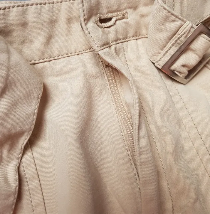 Pantalon en toile crème Zara - photo numéro 6