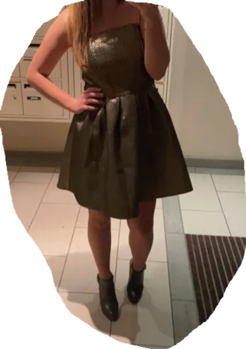 Robe Soirée bustier Doré