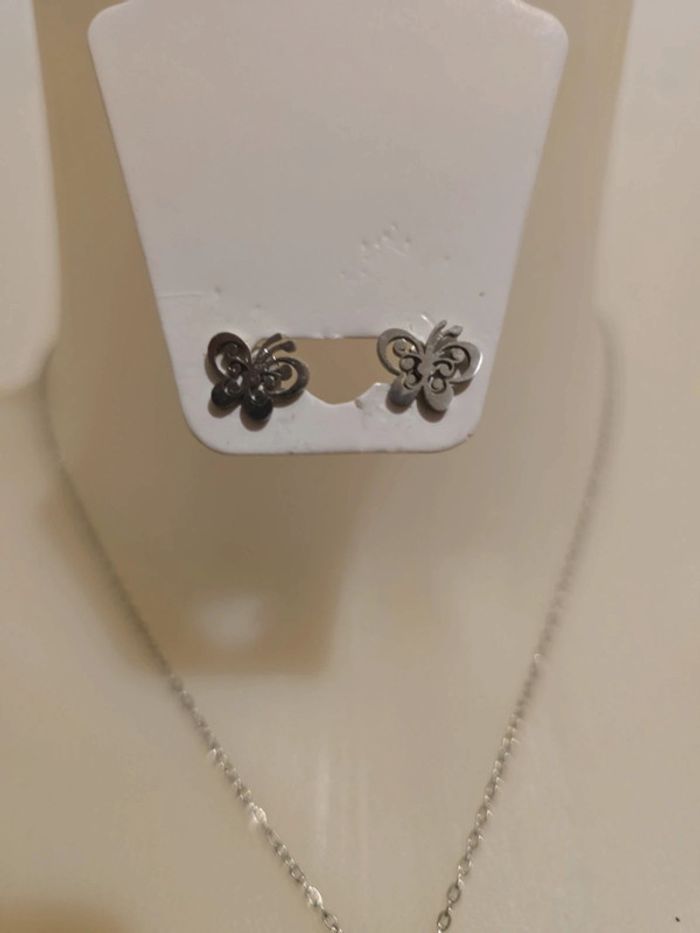 Ensemble bijoux neuf acier inoxydable - photo numéro 4