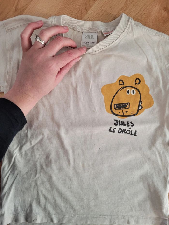 T-shirt manches longues "JULES le drôle " zara 3/4 ans - photo numéro 2