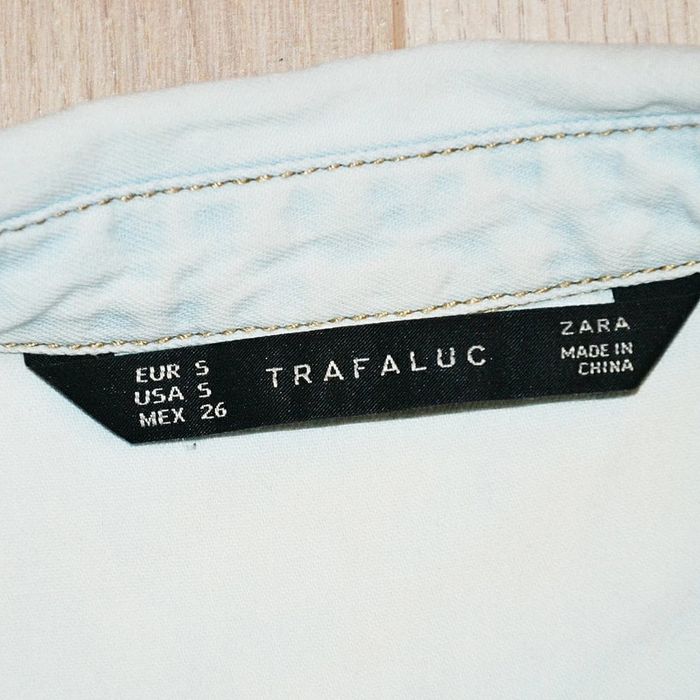 Zara Trafaluc Veste Jeans Slim Fit Bleu Clair Femme Urban Y2K Vintage Collection Exclusif (Taille S) - photo numéro 6