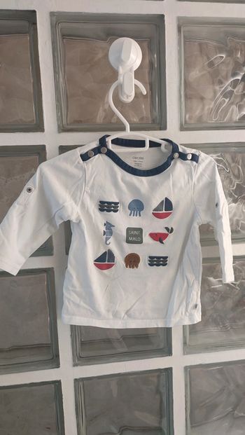 Tee-shirt manches longues obaibi 12 mois