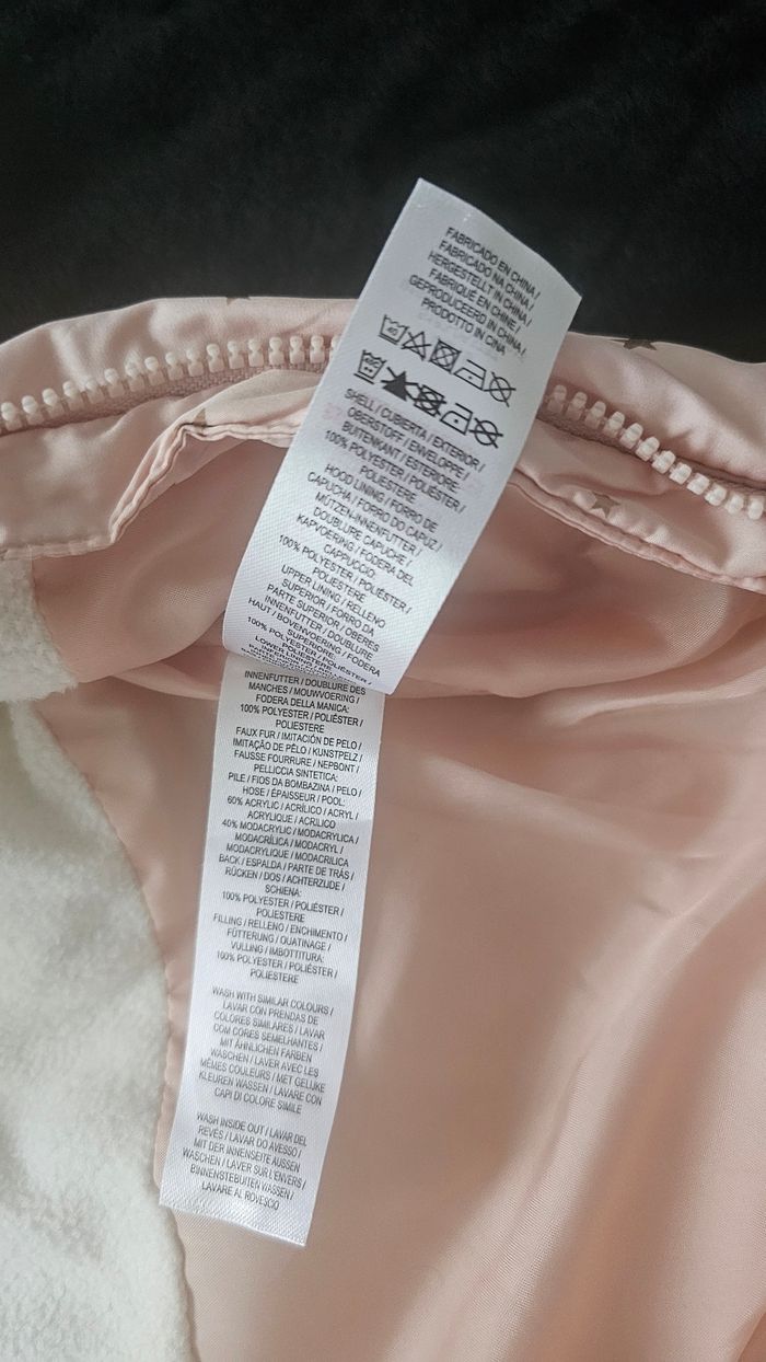 Combinaison pilote bébé Primark rose clair à capuche – 0/3 mois - photo numéro 7