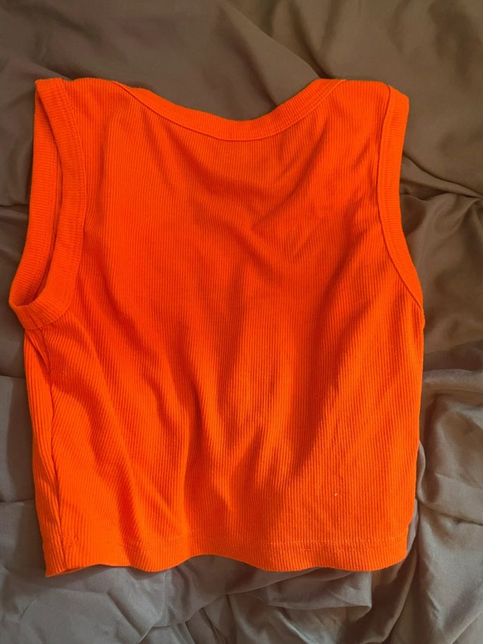 Top orange vif côtelé SHEIN – Parfait état - photo numéro 2