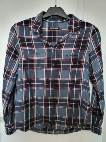 Chemise à carreaux bleu Monoprix 38