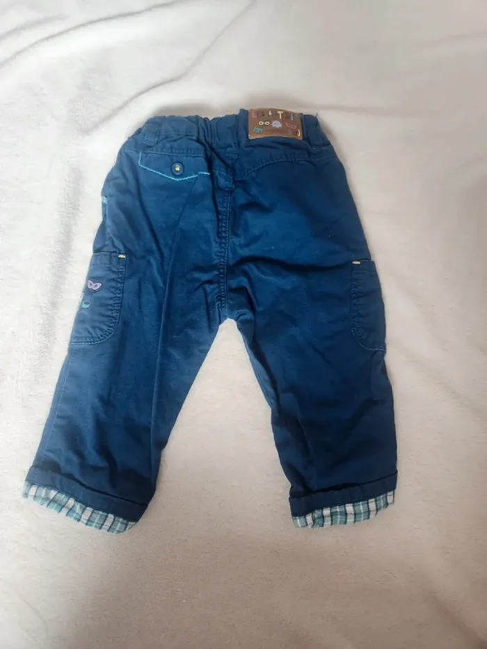 Adorable lot bébé garçon 6 mois salopette pantalon et haut bleus Sergent Major automne hiver - photo numéro 10