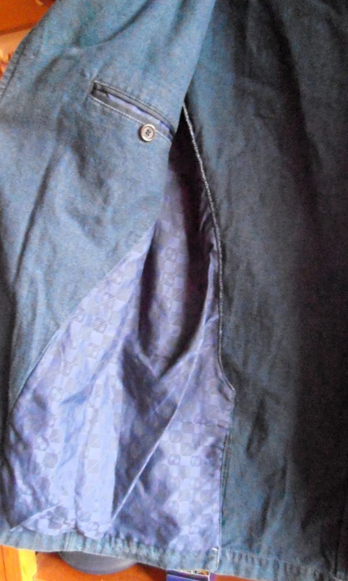 Veste homme, blazer bleu, New Man, taille XXL, 100% coton - photo numéro 7