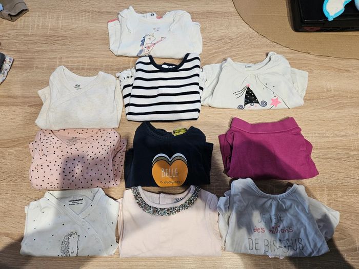 Lot tshirt manches longues 3 mois