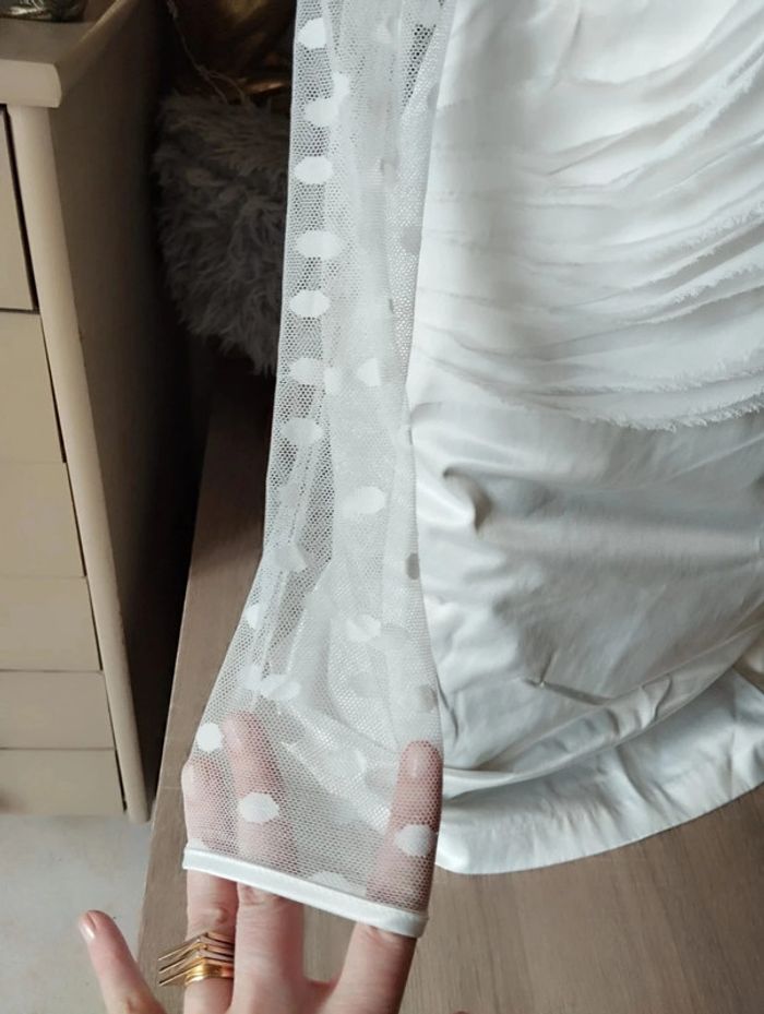 🌿Robe Satinée Dentelle Plumetis & Froufrous I'cona T34/36🌿 - photo numéro 6