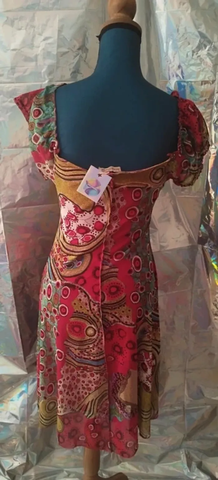 Superbe robe été multicolore mesh Yk2 2000 - photo numéro 4
