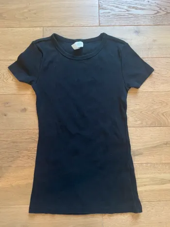 Top manches courtes collé au corps long