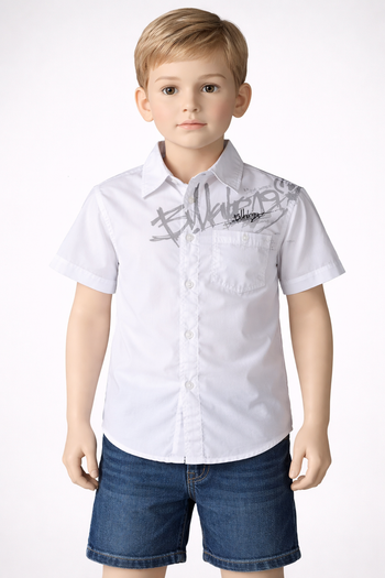Chemise blanche et grise manches courtes 12 ans Billabong