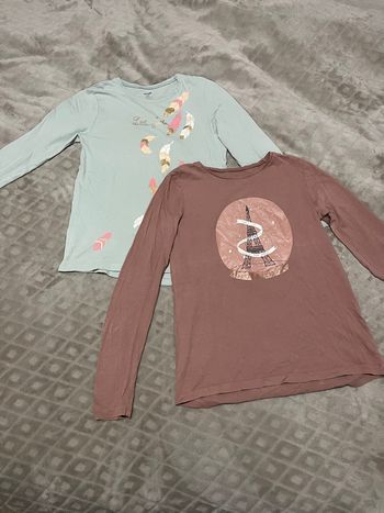 lot 2 hauts manches longues kiabi