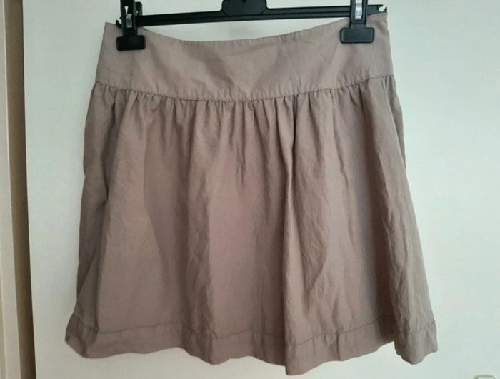 Jupe beige en coton - photo numéro 2