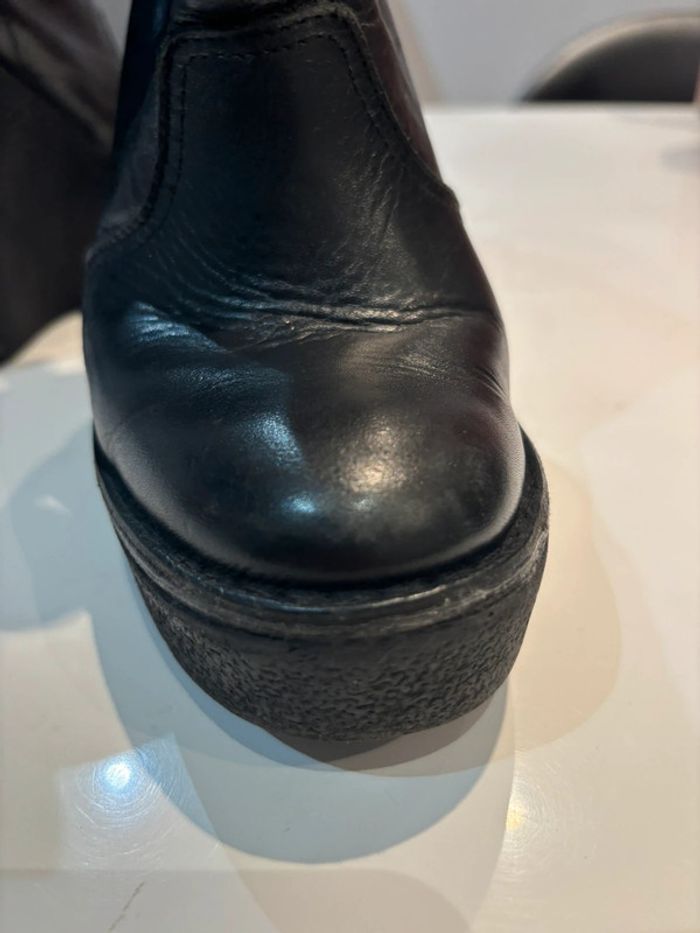 Bottines en cuir a semelle compensées taille 38 pierre Hardy - photo numéro 11
