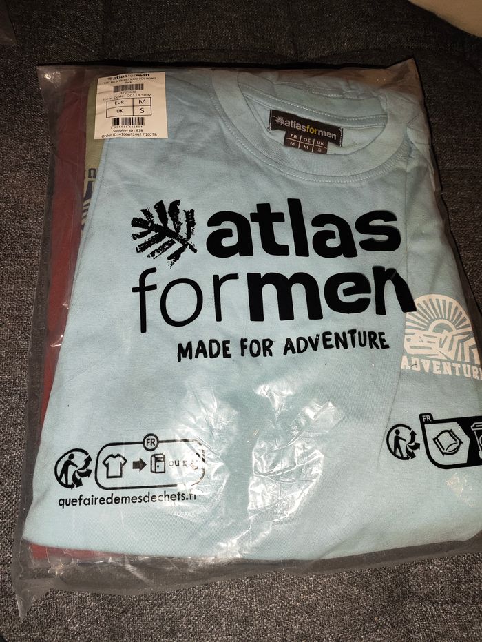 Lot de 7 t shirt en coton atlas for men adventure neuf taille M - photo numéro 3