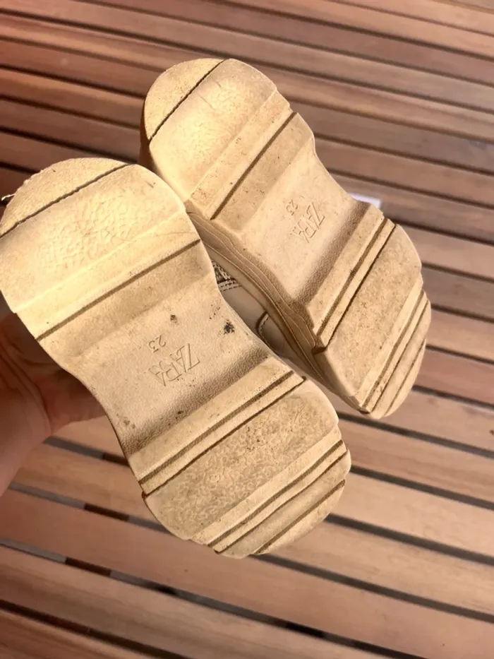 Bottines beige Zara 23 - photo numéro 4