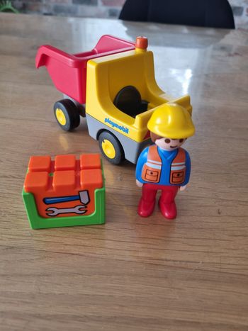 Petit camion benne playmobil 1.2.3 