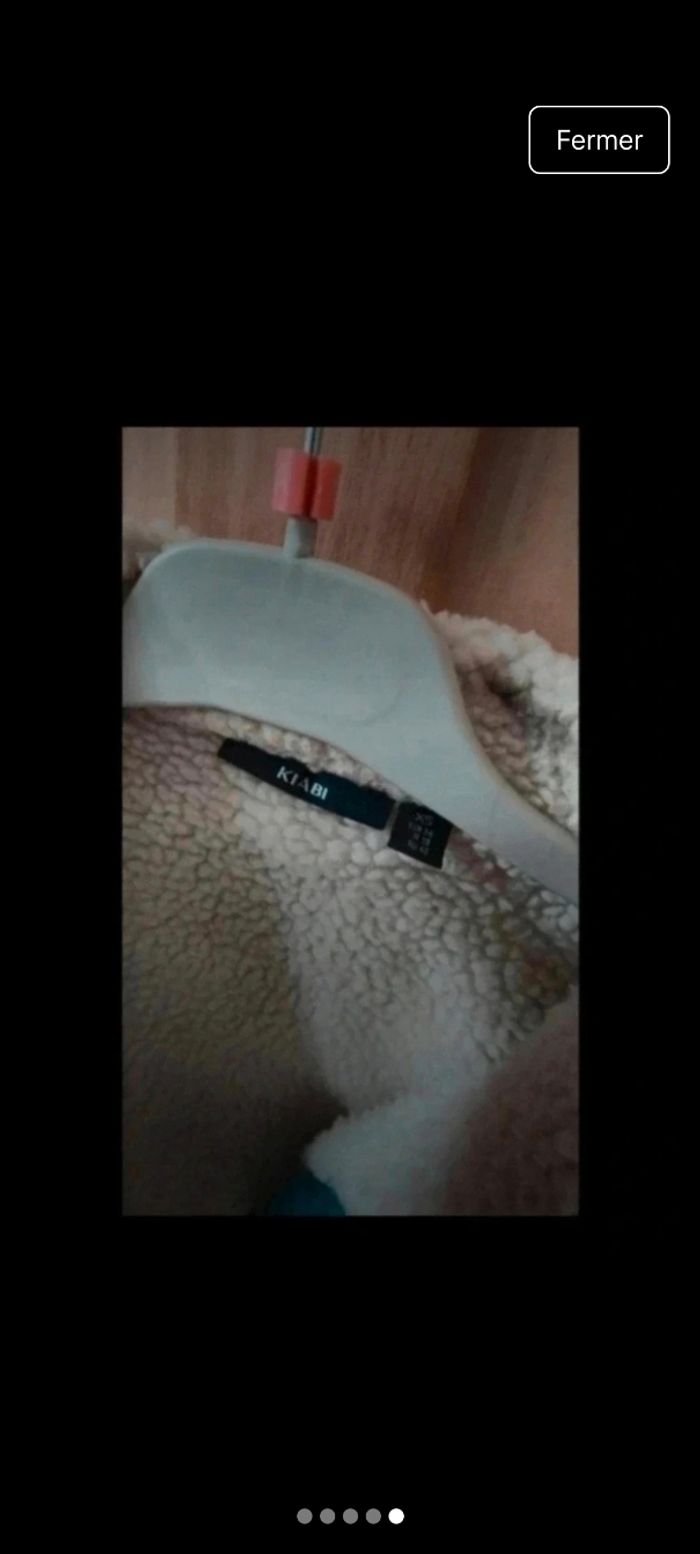 Veste en jean doublée femme taille xs 34 Kiabi bleue - photo numéro 5