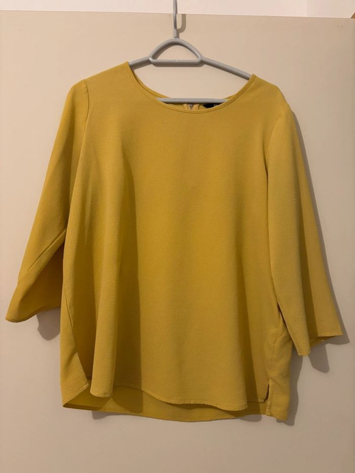Blouse jaune manche 3/4