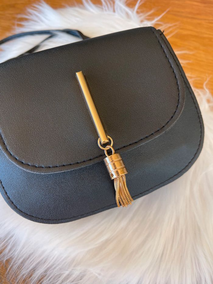 Petit sac à main cuir noir - photo numéro 3