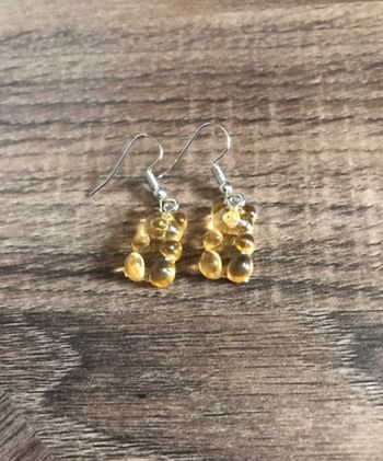 Boucles d’oreilles oursons orange clair