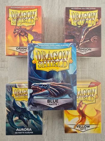 Lot de 5 paquets de 100 sleeves Dragon Shield Matte