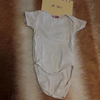Body été blanc bébé fille ou garçon mixte 18 mois