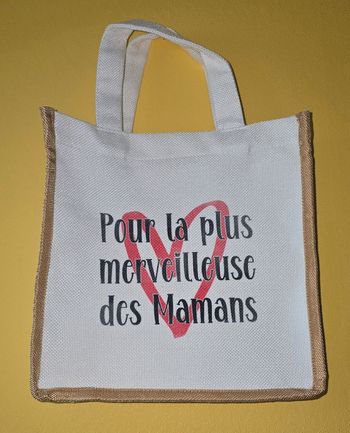 Sac en jute Fête des Mères 