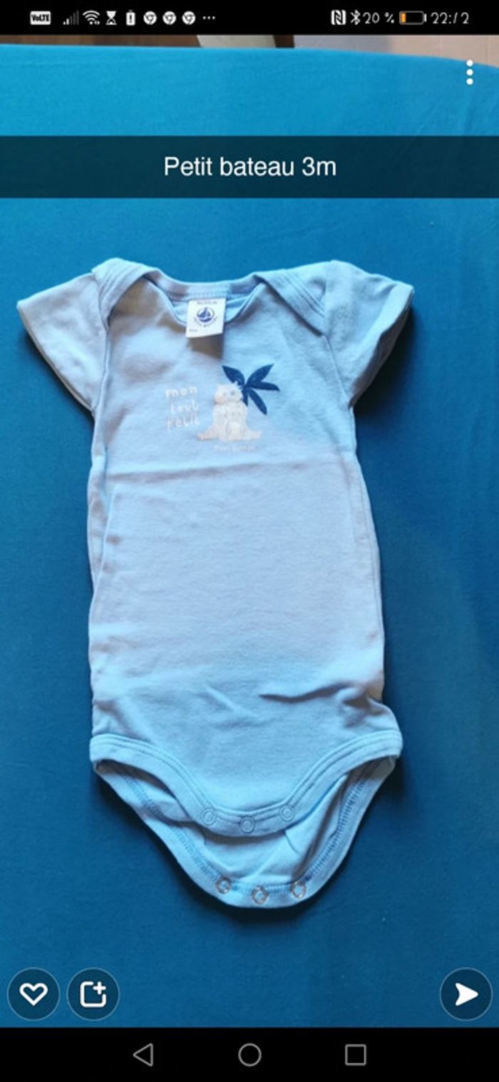 Bodies manche courte petit bateau - photo numéro 3