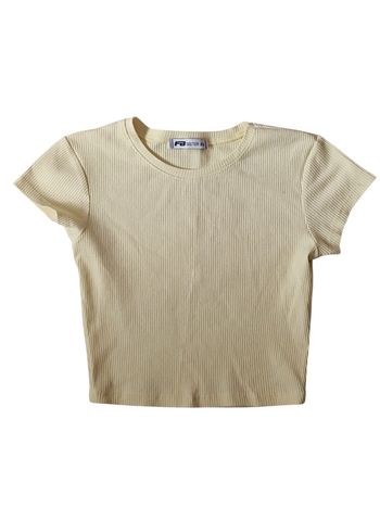 Tee shirt court Jaune pâle XS / 34