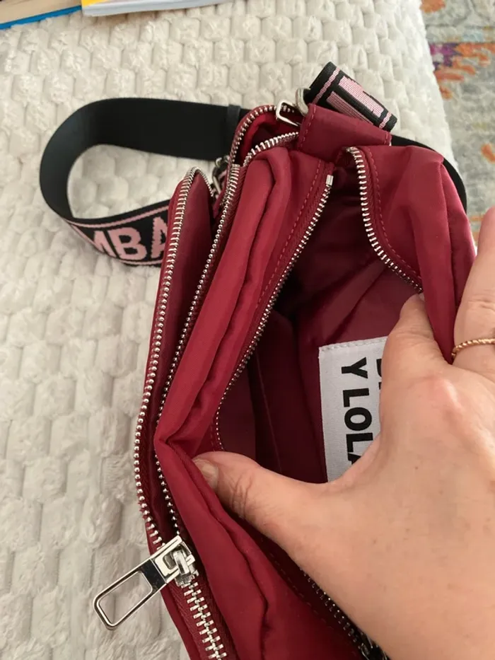 Sac bandoulière bordeaux - photo numéro 4