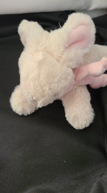 JACADI DOUDOU LAPIN BONBON ALLONGE BLANC ROSE