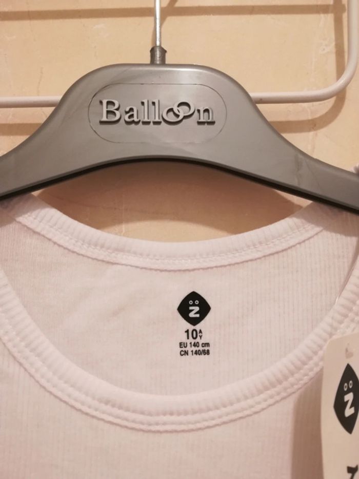 Débardeur blanc neuf étiqueté T10 ans - V92B - photo numéro 3