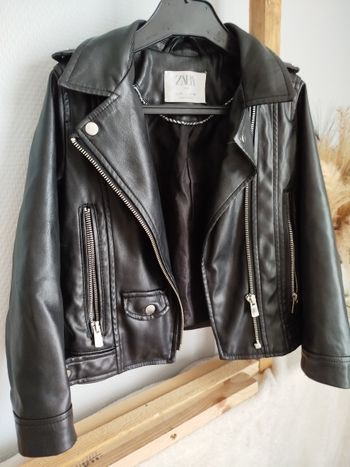 Manteau en cuir Zara 6 ans