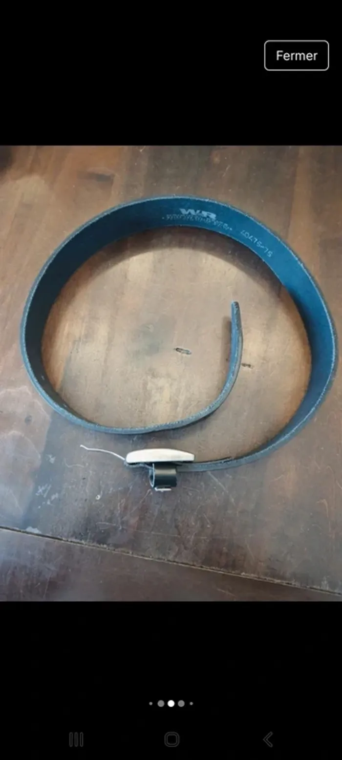 Ceinture homme cuir noir Rogers Wayne 75cm - photo numéro 11
