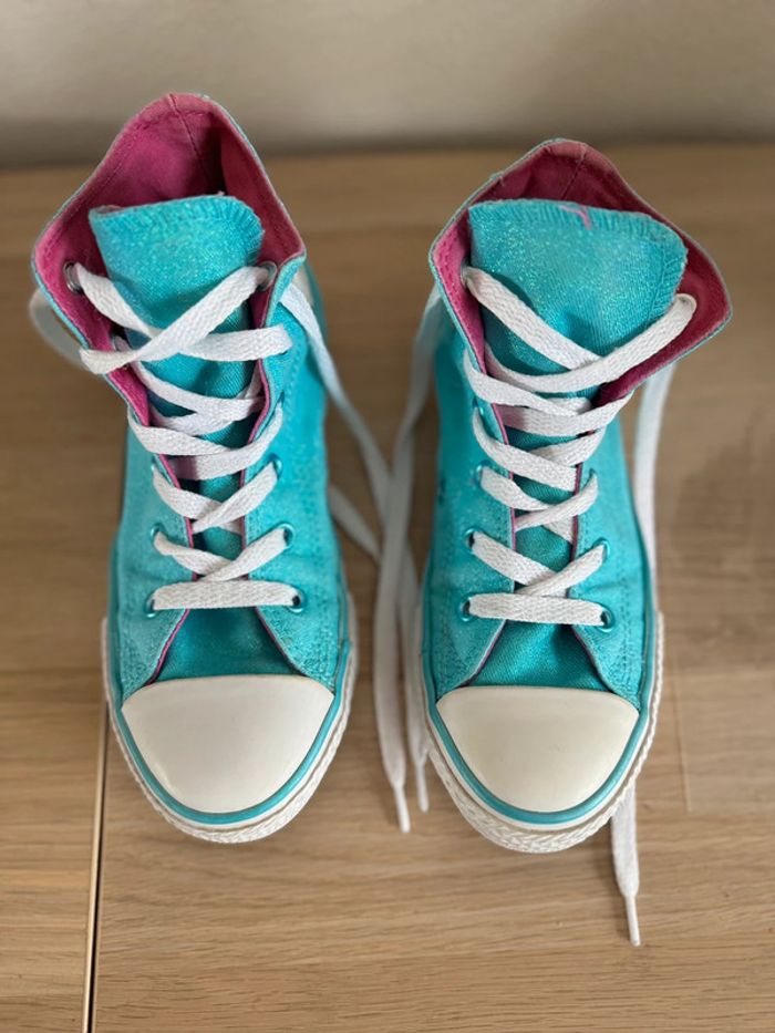 Converse All Star Chuck Taylor metallic blue junior P33 - photo numéro 2