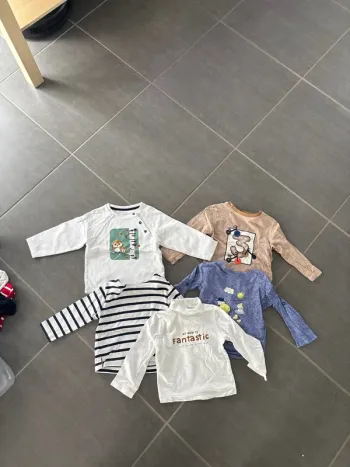 5 t shirts manches longues 18 mois