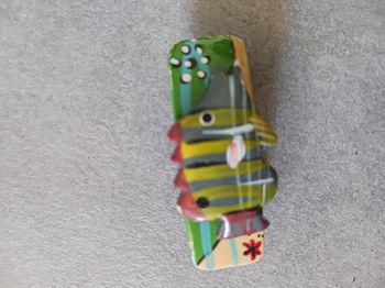 barrette colorée verte Neuve